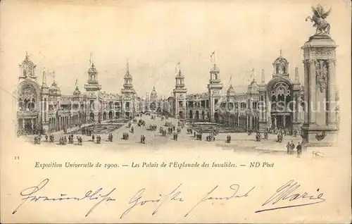 Exposition Universelle Paris 1900 Palais de l Esplanade des Invalides Kat. Expositions