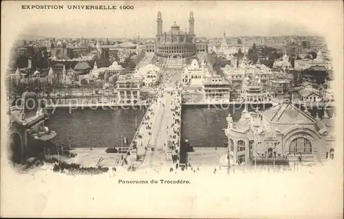 Exposition Universelle Paris 1900 Panorama du Trocadero  Kat. Expositions