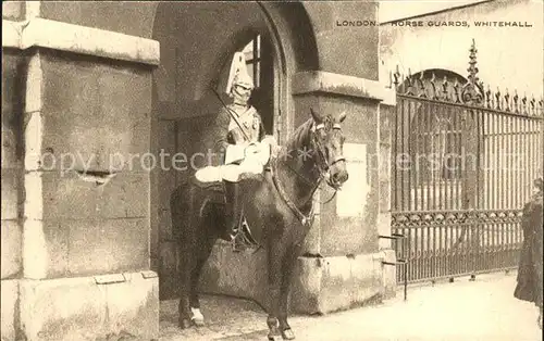 Leibgarde Wache London Horse Guards Whitehall Kat. Polizei