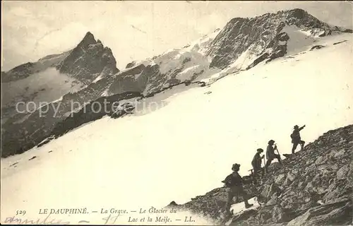 Bergsteigen Klettern Le Dauphine La Grave Glacier du Lac Meije  Kat. Bergsteigen