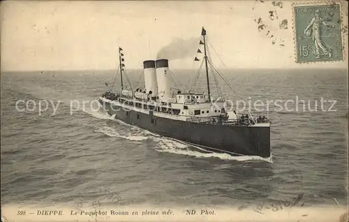 Dampfer Oceanliner Dieppe Paquebot Rouen  Kat. Schiffe