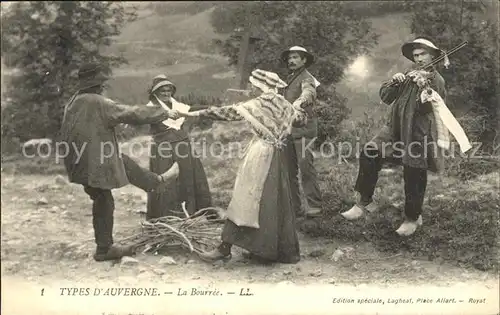 Tanz Taenzer La Bourree Auvergne Trachten 