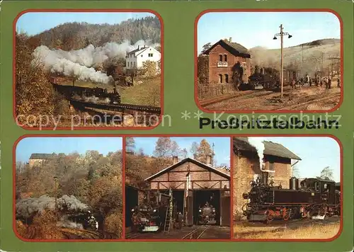 Lokomotive Pressnitztalbahn Bahnhof Steinbach Lokschuppen Joehstadt Kat. Eisenbahn