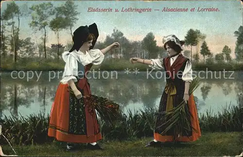 Trachten Alsace Elsaesserin und Lothringerin Kat. Trachten
