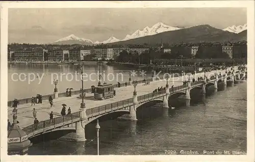 Strassenbahn Geneve Pont du Mont Blanc  Kat. Strassenbahn