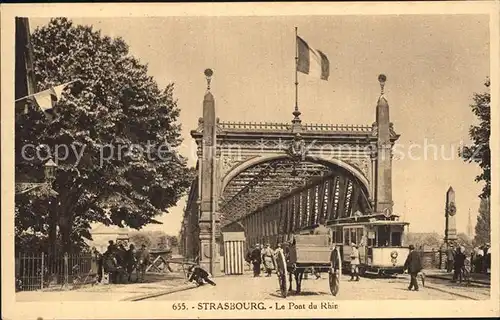 Strassenbahn Strasbourg Pont du Rhin Kat. Strassenbahn