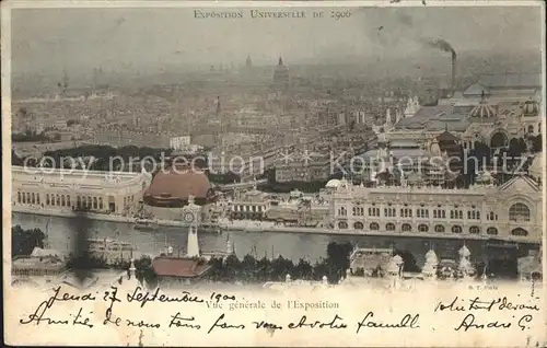 Exposition Universelle Paris 1900 Vue Generale  Kat. Expositions