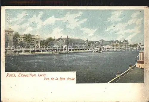 Exposition Universelle Paris 1900 Vue de la Rive droite  Kat. Expositions