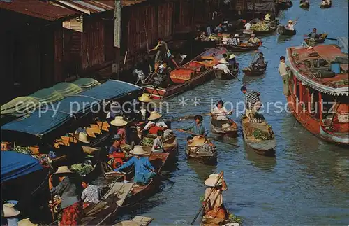 Boote Floating Market Wat Sai Thailand  Kat. Schiffe