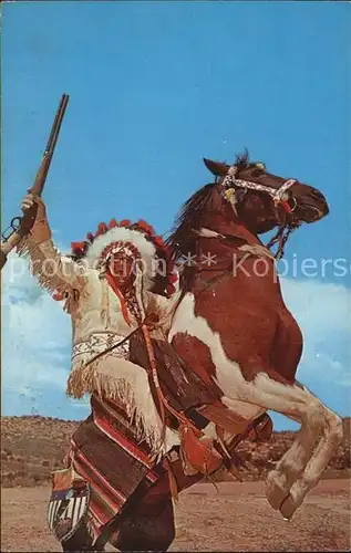 Indianer Native American Indian and his Horse  Kat. Regionales