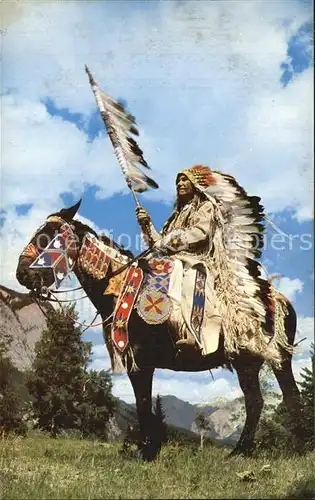 Indianer Native American Indian Chief Pferd  Kat. Regionales