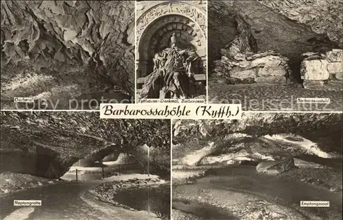 Hoehlen Caves Grottes Barbarossahoehle Kyffhaeuser Denkmal Gerberei Neptungrotte  Kat. Berge
