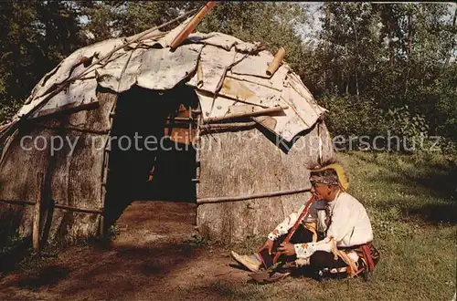 Indianer Native American Smoking the Peace Pipe Kat. Regionales