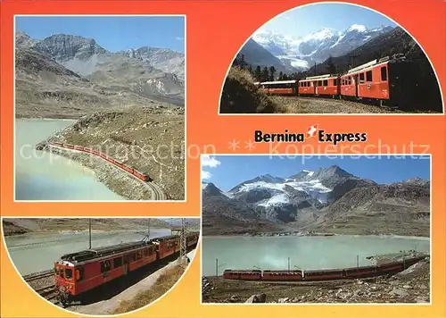 Eisenbahn Bernina Express Pontresina Alp Gruem Kat. Eisenbahn
