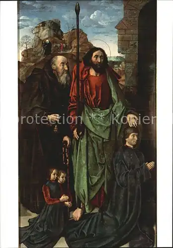 Kuenstlerkarte Van der Goes Trittico Portinari Firenze Galleria Uffizi Kat. Kuenstlerkarte