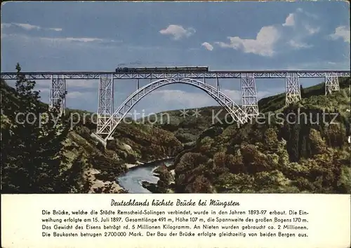 Bruecken Bridges Ponts Muengsten 