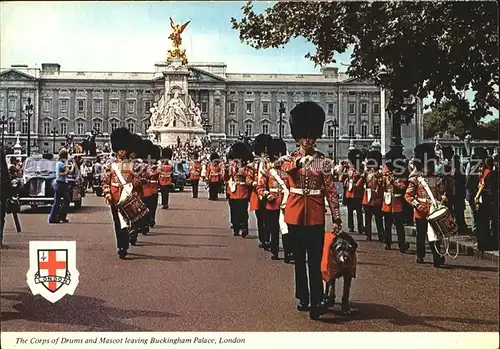 Leibgarde Wache Corps of Drums and Mascot Buckingham Palace London  Kat. Polizei