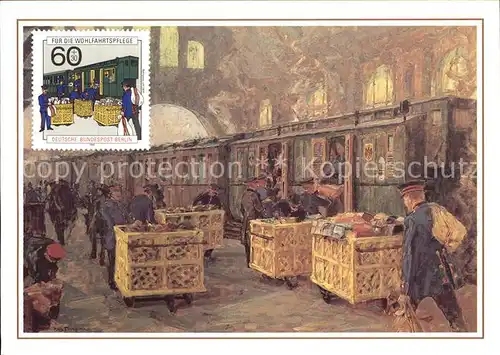 Post Paketpost Anhalter Bahnhof Berlin 1910 Otto Antoine  Kat. Berufe