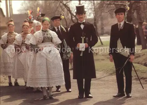 Trachten Sorbische Hochzeit Schwarzkollm  Kat. Trachten