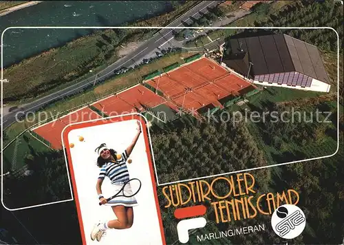 Tennis Tenniscamp Marling Meran Fliegeraufnahme  Kat. Sport