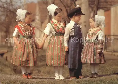 Trachten Hoyerswerda Sorbische Kinder  Kat. Trachten