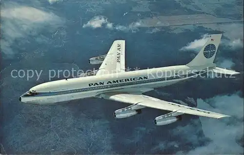 Flugzeuge Zivil Pan American Jet Clipper Boeing 707 Kat. Airplanes Avions