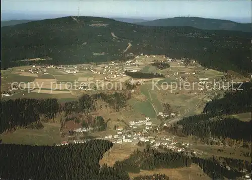 Oberwarmensteinach Fliegeraufnahme Fleckl mit Fichtelgebirge und Ochsenkopf