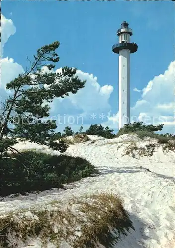 Bornholm Dueodde Leuchtturm Duenen Kat. Daenemark