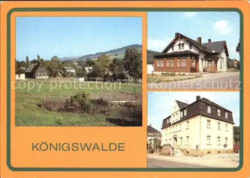 Koenigswalde Erzgebirge Rathaus Restaurant Brettmuehle Kat. Koenigswalde Erzgebirge