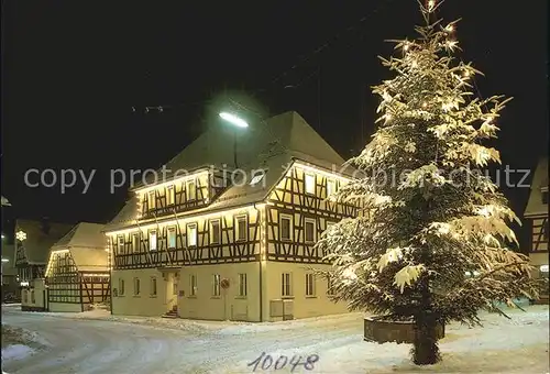 Lorch Wuerttemberg Rathaus im Winter Kat. Lorch