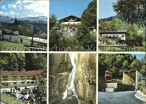 Graseck Forsthaus Gasthaus Partnachklamm Bergbahn Kat. Garmisch Partenkirchen