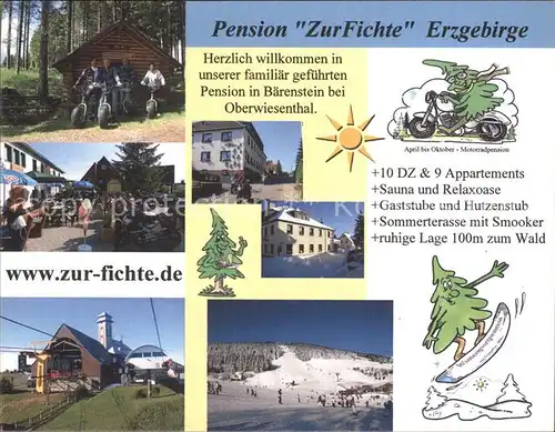 Baerenstein Annaberg Buchholz Pension zur Fichte  Kat. Baerenstein