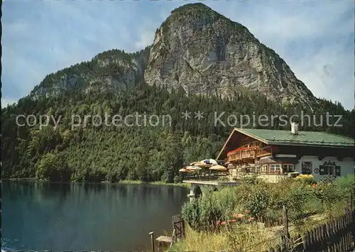 Garmisch Partenkirchen Seehaus Pflegersee gegen Koenigstand Kat. Garmisch Partenkirchen