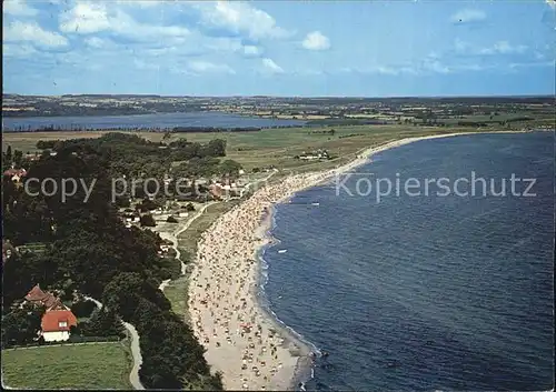 Hohwacht Ostseebad Fliegeraufnahme mit Strand Kat. Hohwacht (Ostsee)