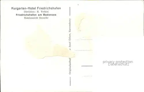 Friedrichshafen Bodensee Kurgarten Hotel Friedrichshafen Kat. Friedrichshafen