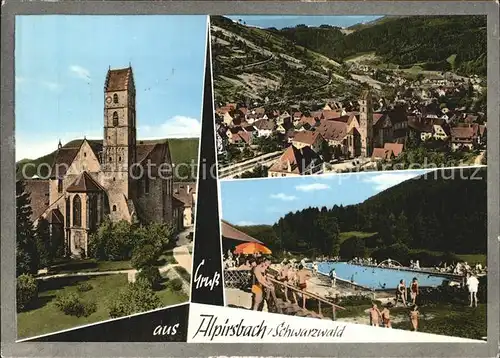 Alpirsbach Schwimmbad Kirche  Kat. Alpirsbach