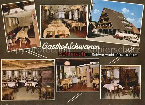 Schonach Schwarzwald Gasthof Schwanen Pension  Kat. Schonach im Schwarzwald