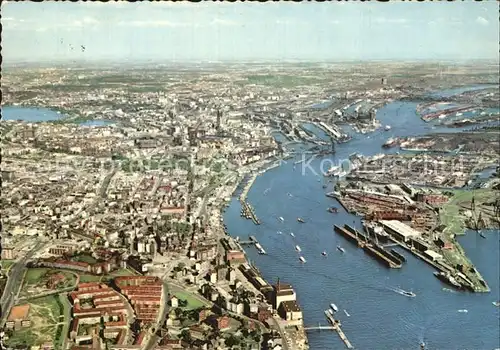 Hamburg Hafen Ansicht Luftaufnahme Kat. Hamburg