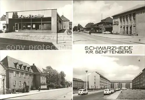 Schwarzheide Kaufhalle Kulturhaus Wandelhof Rathaus Strasse des 20. Jahrestag Kat. Schwarzheide