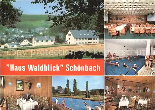 Schoenbach Dillkreis Haus Waldblick Restaurant Pension Kat. Herborn