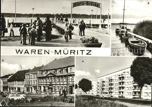 Waren Mueritz Kietzbruecke An der Mueritz Marktplatz Neubauten Kat. Waren Mueritz