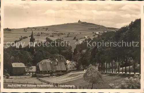 Neuhausen Erzgebirge Schwartenberg Purschenstein Berggasthaus Kat. Neuhausen Erzgebirge