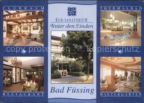 Bad Fuessing Kur Sanatorium Unter den Linden Kat. Bad Fuessing