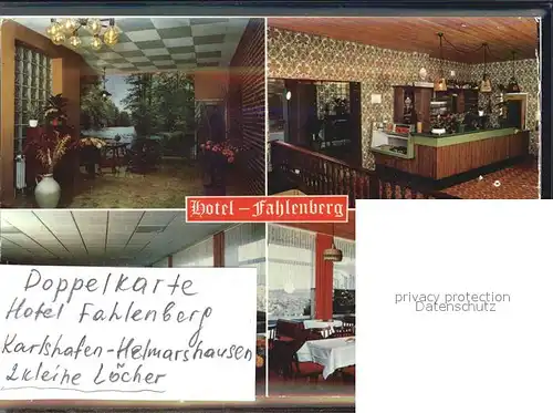 Helmarshausen Hotel Fahlenberg Kat. Bad Karlshafen