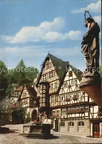 Miltenberg Main Marktplatz Schnatterloch Fachwerk Kat. Miltenberg