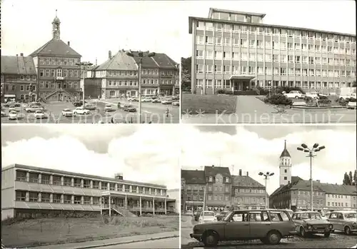 Bischofswerda Markt mit Rathaus Rat des Kreises Poliklinik Kat. Bischofswerda