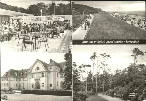 Graal Mueritz Ostseebad Cafe Eis Terrasse Broiler Gaststaette Sanatorium Richard Assmann Rhdodendronpark Kat. Seeheilbad Graal Mueritz