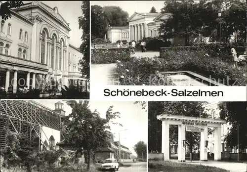 Schoenebeck Salzelmen Sanatorium Lindenbad Gradierwerk des Volksbades Kurpark  Kat. Schoenebeck