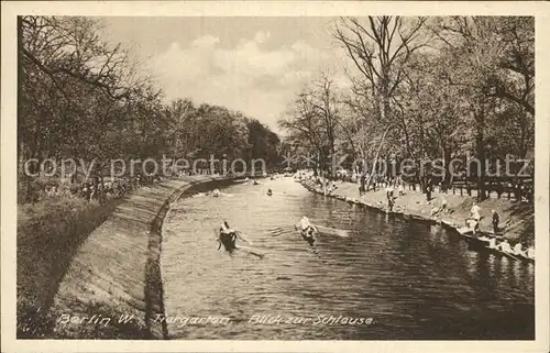 Berlin Tiergarten Blick zur Schleuse Kat. Berlin