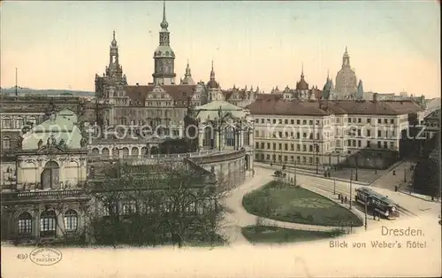 Dresden Webers Hotel Strassenbahn Kat. Dresden Elbe